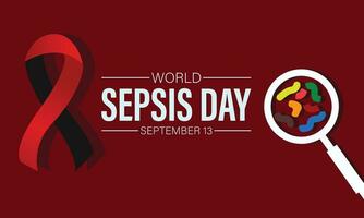 Vector illustration on the theme of Sepsis awareness month observed each year during September and Sepsis awareness day September 13.