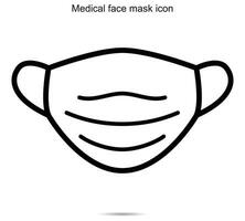 Medical face mask icon vector