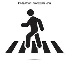 Pedestrian, crosswalk icon, vector illustration.