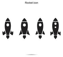 Rocket icon, vector illustration.