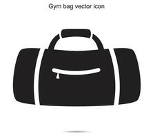 Gym bag icon, vector illustration.