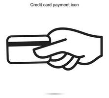 Credit card payment icon, vector illustration.