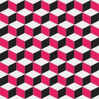 Pink and black cube. cube pattern. cube geometric. cube pattern background. cube background. Seamless pattern. for background, backdrop, decoration, gift wrapping, wall tiles, floor tiles vector