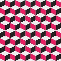 Pink and black cube. cube pattern. cube geometric. cube pattern background. cube background. Seamless pattern. for background, backdrop, decoration, gift wrapping, wall tiles, floor tiles vector