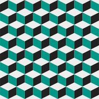 Green and black cube. cube pattern. cube geometric. cube pattern background. cube background. Seamless pattern. for background, backdrop, decoration, gift wrapping, wall tiles, floor tiles vector