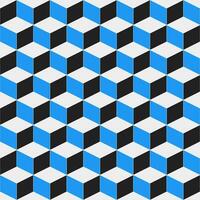 Blue and black cube. cube pattern. cube geometric. cube pattern background. cube background. Seamless pattern. for background, backdrop, decoration, gift wrapping, wall tiles, floor tiles vector
