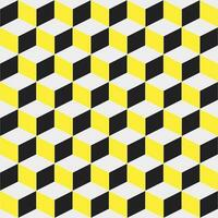 Yellow and black cube. cube pattern. cube geometric. cube pattern background. cube background. Seamless pattern. for background, backdrop, decoration, gift wrapping, wall tiles, floor tiles vector