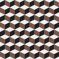 Brown and black cube. cube pattern. cube geometric. cube pattern background. cube background. Seamless pattern. for background, backdrop, decoration, gift wrapping, wall tiles, floor tiles vector