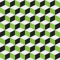 Light green and black cube. cube pattern. cube geometric. cube pattern background. cube background. Seamless pattern. for background, backdrop, decoration, gift wrapping, wall tiles, floor tiles vector