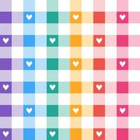 Rainbow plaid pattern background. plaid pattern background. plaid background. Seamless pattern. for backdrop, decoration, gift wrapping, gingham tablecloth, blanket, tartan, fashion fabric print. vector