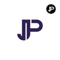 Letter JP Monogram Logo Design vector