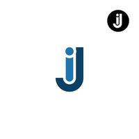 Letter Ji iJ Monogram Logo Design vector