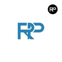Letter RP Monogram Logo Design vector