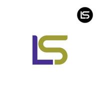 Letter LS Monogram Logo Design Unique vector