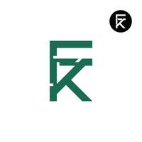 letra fk kf monograma logo diseño vector