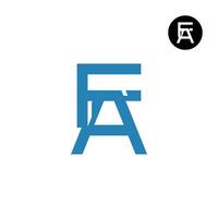 Letter FA AF Monogram Logo Design vector