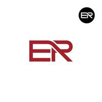 Letter ER Monogram Logo Design vector