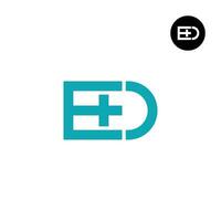 Letter ED Monogram Logo Design vector