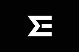 Creative and minimalist initial letter E M logo design template vector
