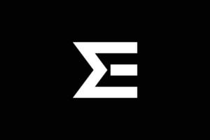 Creative and minimalist initial letter E M logo design template vector