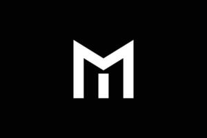 Creative and minimalist initial letter M logo design template vector