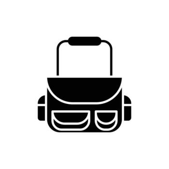 bag icon. solid icon vector