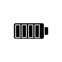 full battery icon. solid icon vector