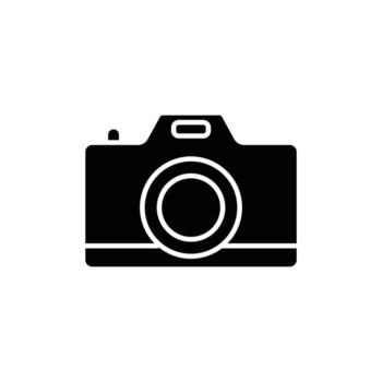 camera icon. solid icon vector