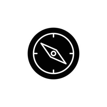 Brújula icono. sólido icono vector