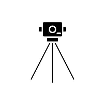 camera stick icon. solid icon vector