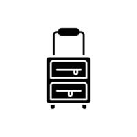 Suitcase icon. solid icon vector