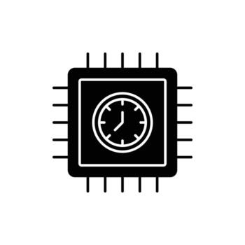 Chip icon. solid icon vector
