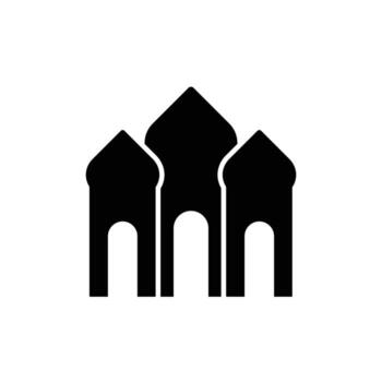 mezquita icono. sólido icono vector