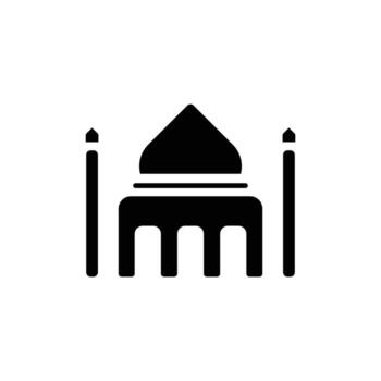 Mosque icon. solid icon vector