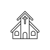 Chruch icon. outline icon vector
