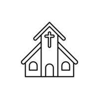 Chruch icon. outline icon vector