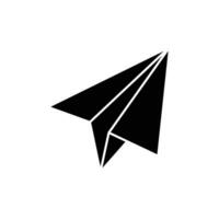 Paper plane icon. solid icon vector