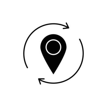 location icon. solid icon vector