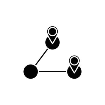 Destination icon. solid icon vector