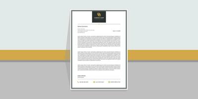 Minimalist concept , modern , clean , creative , simple , professional , corporate ,business style letterhead design template. Unique letterhead design with abstract shape with color variation . vector