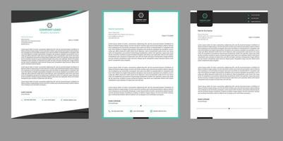 Modern Creative and Clean business style letterhead bundle of your corporate project design. Set to print. modern business letterhead in abstract design. Elegant template design in minimalist. vector