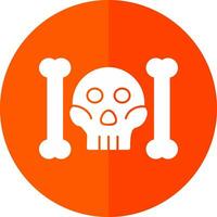Skull And Bones Vector Icon Design