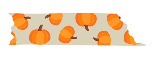 schattig herfst washi plakband png