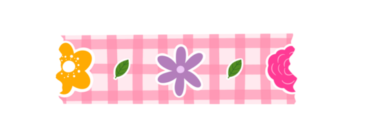 Cute plaid washi tape png