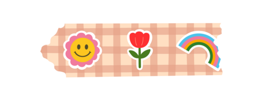 Cute plaid washi tape png