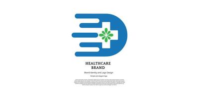 hospital and health care logo design for graphic designer and web developer vector