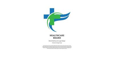 hospital and health care logo design for graphic designer and web developer vector