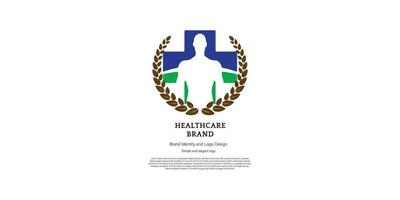 doctor and health care logo design for graphic designer and web developer vector