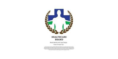 doctor and health care logo design for graphic designer and web developer vector