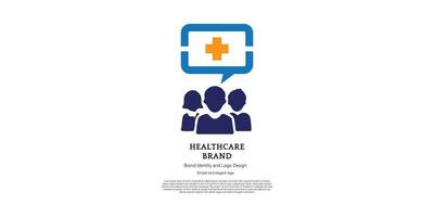 doctor and health care logo design for graphic designer and web developer vector